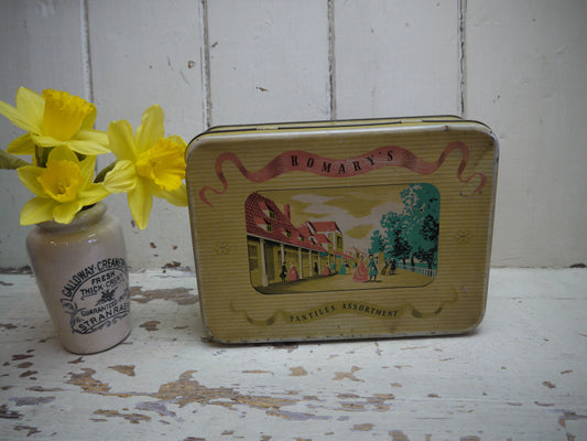 Vintage Tin - Vintage Biscuit Tin - Made In England - Vintage Advertising Tin  - Vintage Sweet Tin - Storage tin -  vintage biscuit tin