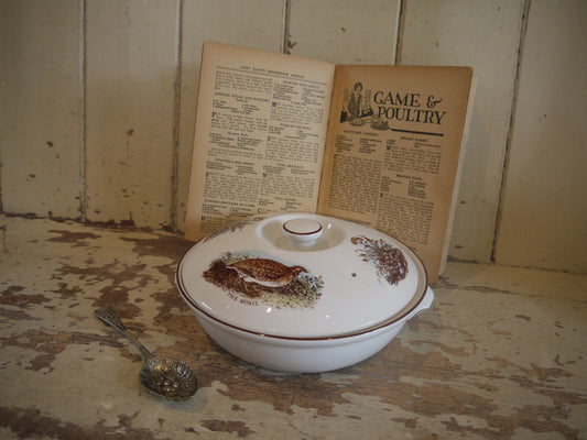 Royal Worcester Large Antique Serving Tureen - Royal Worcester Old English Game - Antique Tureen - Vintage Kitchen Pot - Antique Pot Tureen