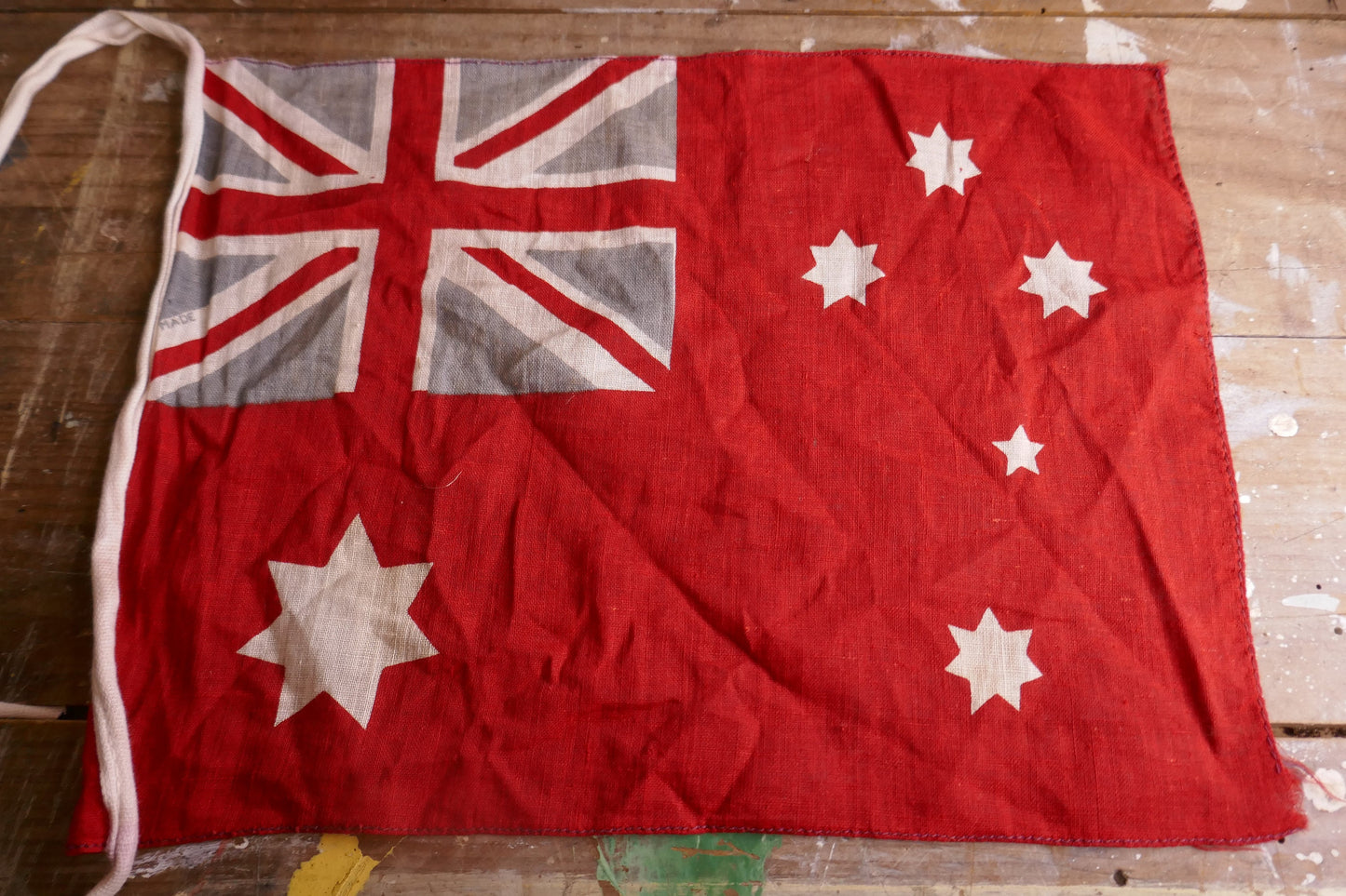 Mini Vintage Australian Flag - Australian Red Ensign Flag - Commonwealth Flag - Vintage Flag -British Made 1930s - British Flag -Union Jack