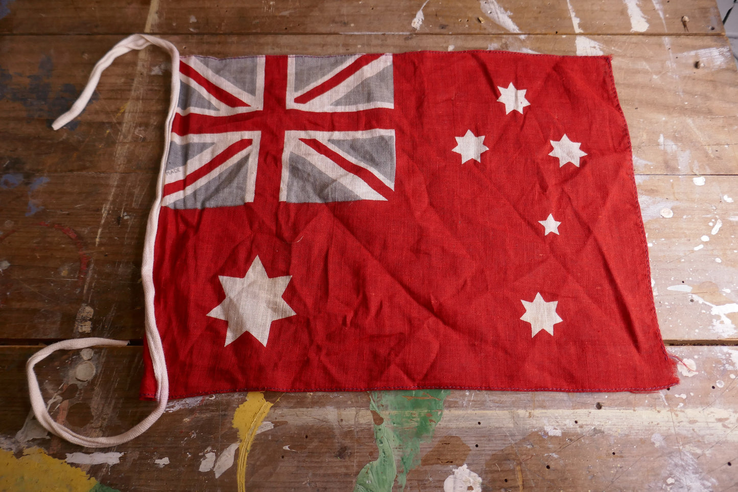 Mini Vintage Australian Flag - Australian Red Ensign Flag - Commonwealth Flag - Vintage Flag -British Made 1930s - British Flag -Union Jack