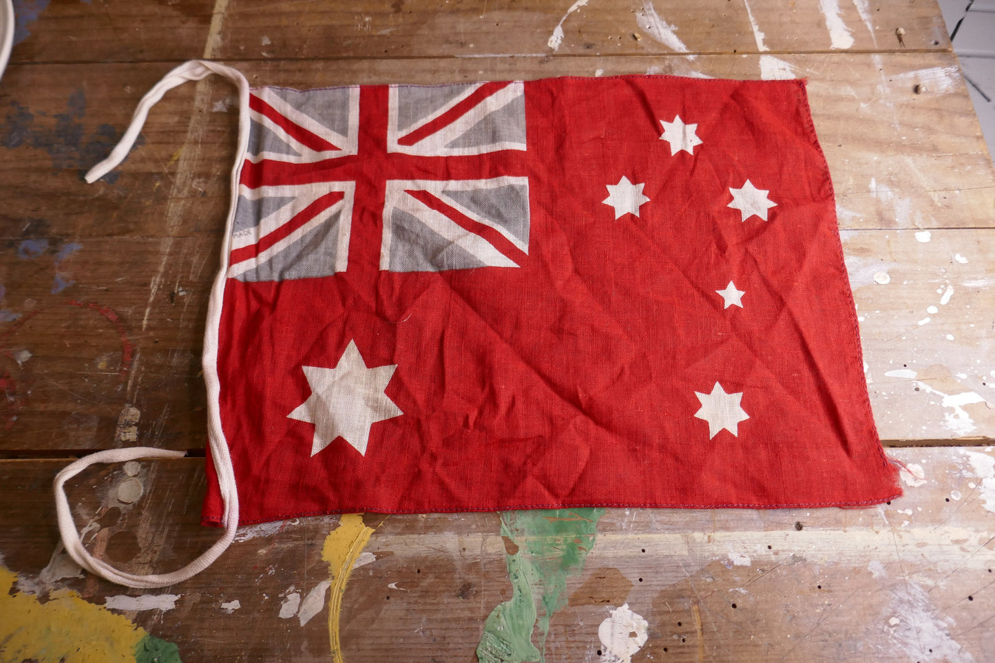 Mini Vintage Australian Flag - Australian Red Ensign Flag - Commonwealth Flag - Vintage Flag -British Made 1930s - British Flag -Union Jack