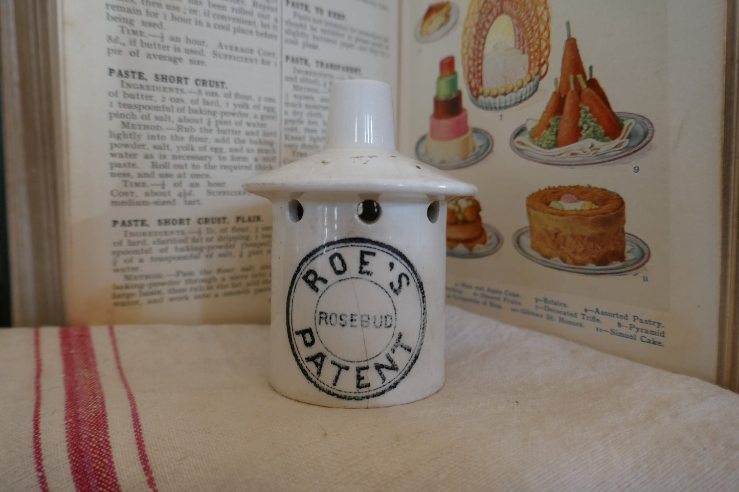 Antique Pie Funnel - Antique Advertising Pot - Antique Advertising Pie Funnel - Kitchen Decor - Pie Funnel - English Ironstone - Antique