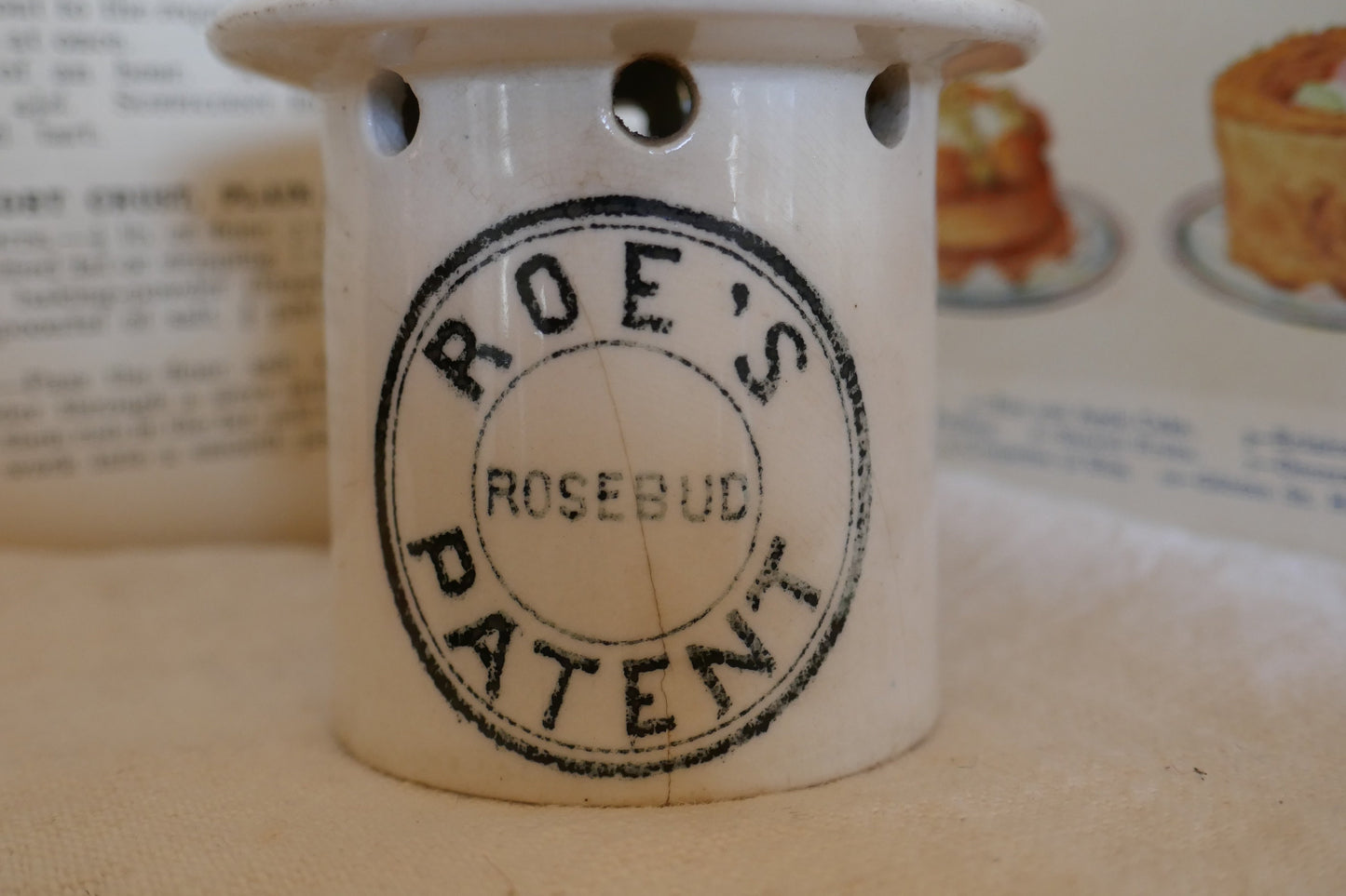 Antique Pie Funnel - Antique Advertising Pot - Antique Advertising Pie Funnel - Kitchen Decor - Pie Funnel - English Ironstone - Antique