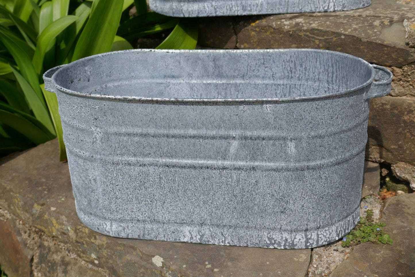 Vintage Garden Planter - Vintage Galvanised Zinc Planter - Vintage Planter - Zinc Planter - Indoor Planter - Garden Planter - Planter - Pot