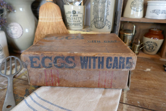 Antique English Egg Box - Vintage Egg Crate - Egg Box - Vintage Egg Box - Antique egg box - antique kitchen decor - antique kitchenware