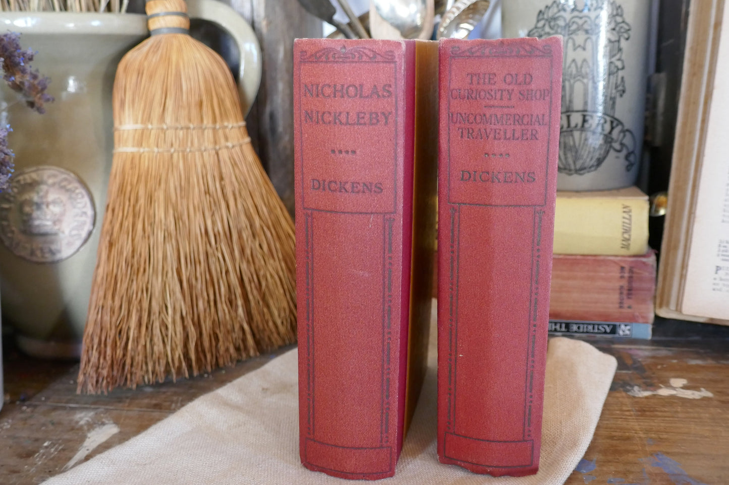 Pair of Antique Charles Dickens Books - Vintage Story Books - Charles Dickens Book - Childrens Books - Antique Charles Dickens Books - books