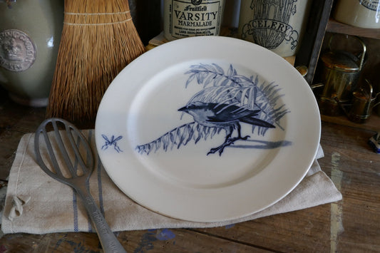 Antique Ironstone English Blue and White - Antique Blue and White Plate - blue and white English Ironstone - Farmhouse Decor - Platter