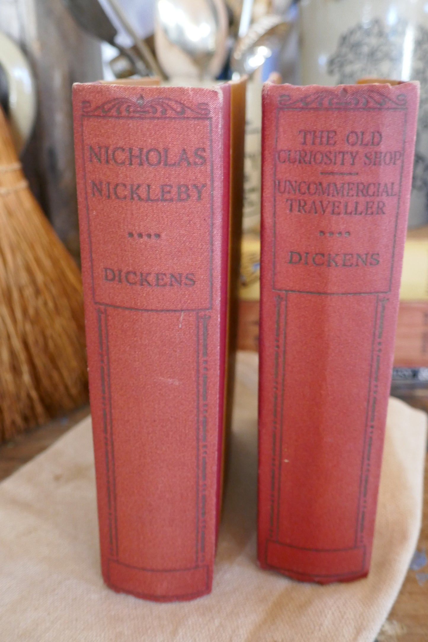 Pair of Antique Charles Dickens Books - Vintage Story Books - Charles Dickens Book - Childrens Books - Antique Charles Dickens Books - books