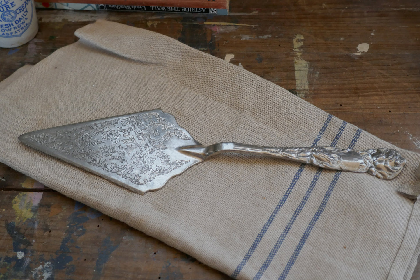 Sliver Plated Antique Cake Slice - Cake Slice- Anitque Spoon - Antique Cake Server - Antique Spoon - Cake Slice - Vintage Cake Slice - Cake