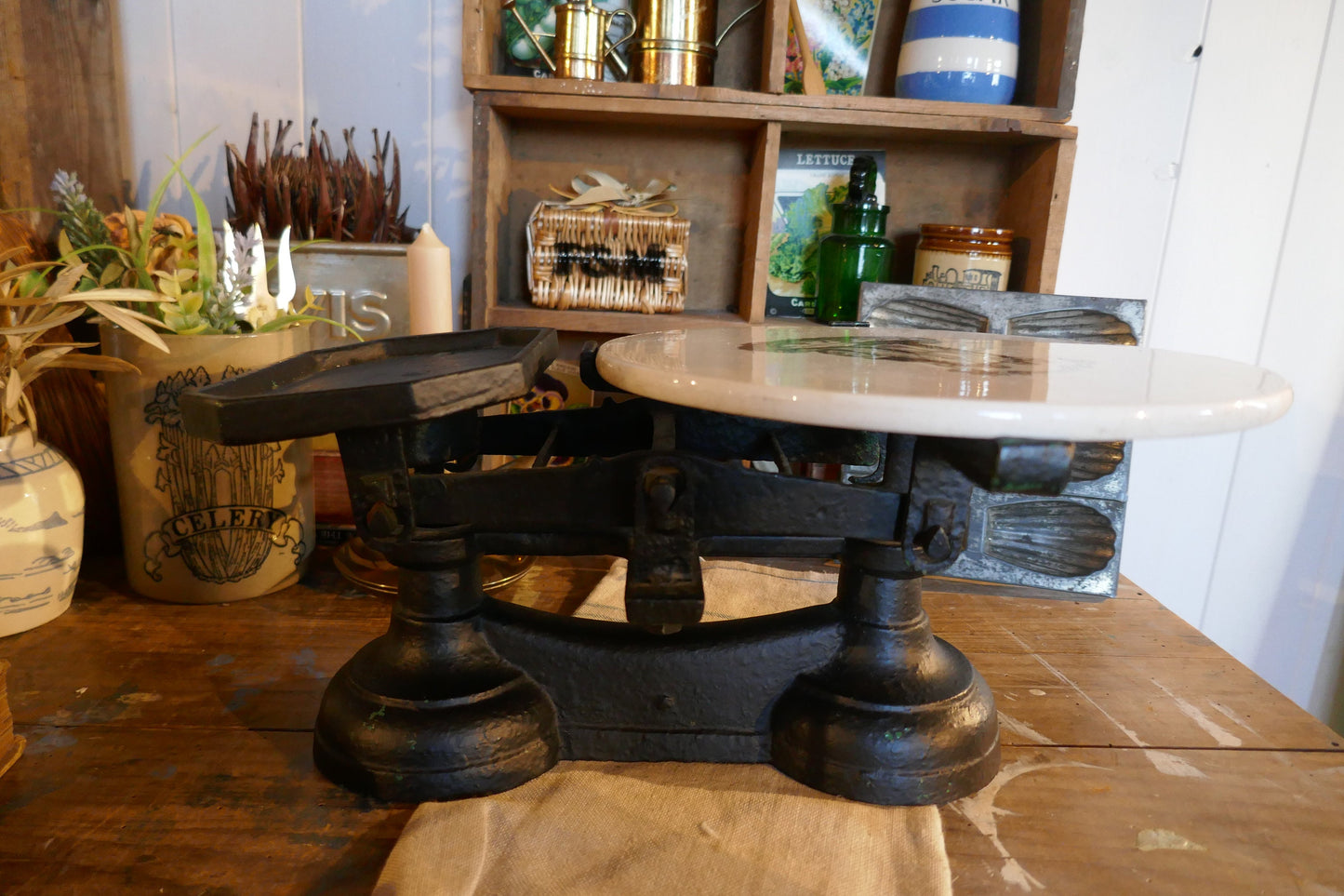 Antique Scales - Circa 1850s -  Weighing Scales - Antique Shop Scales - Kitchen Scale -Vintage Scale - Farmhouse Scale