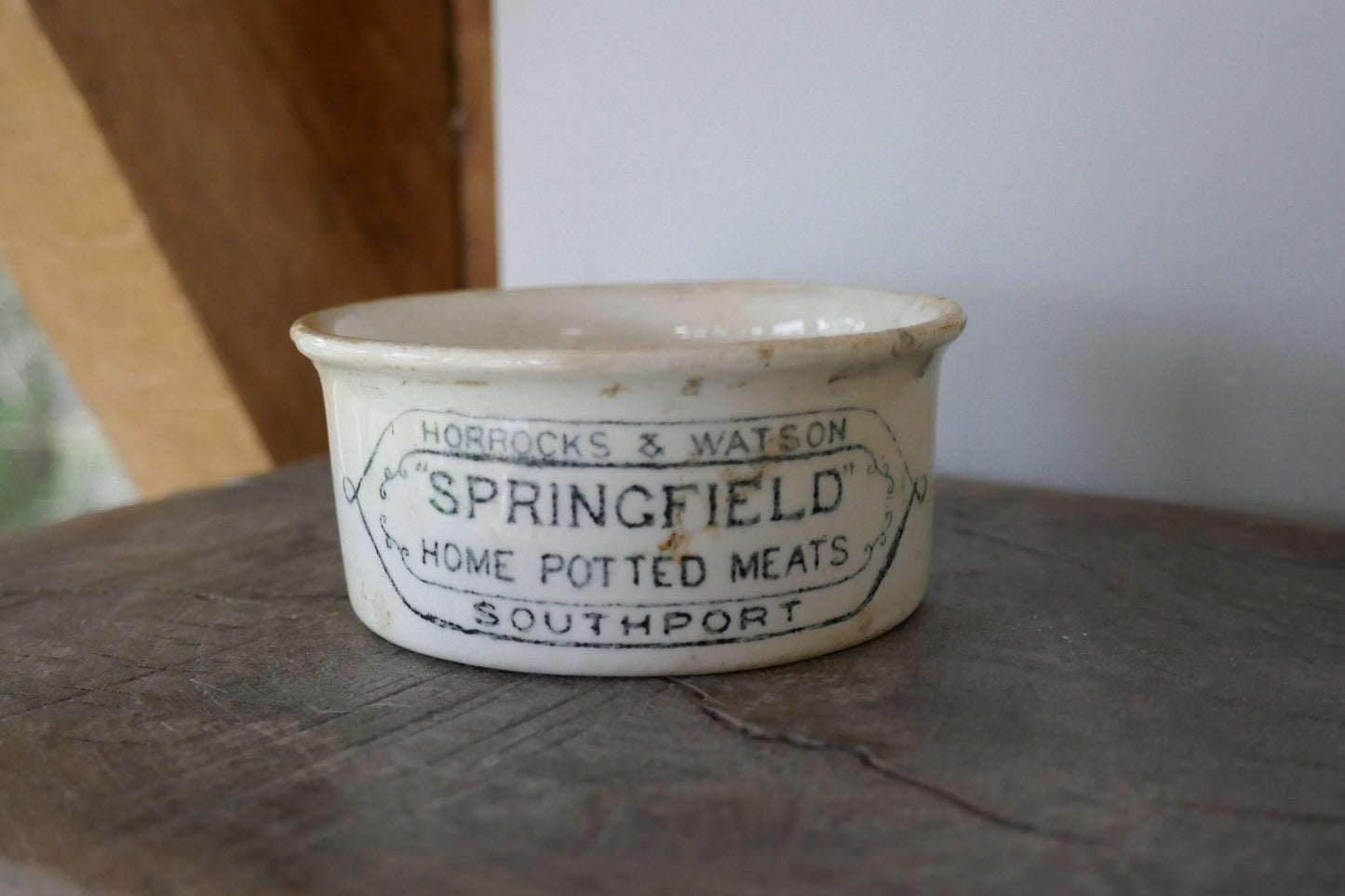 Antique Jar - Potted Meat Jar - English Advertising Pot - Antique Marmalade jar - Jam Jar - Antique Kieller Jar - Jam Pot - Farmhouse Decor