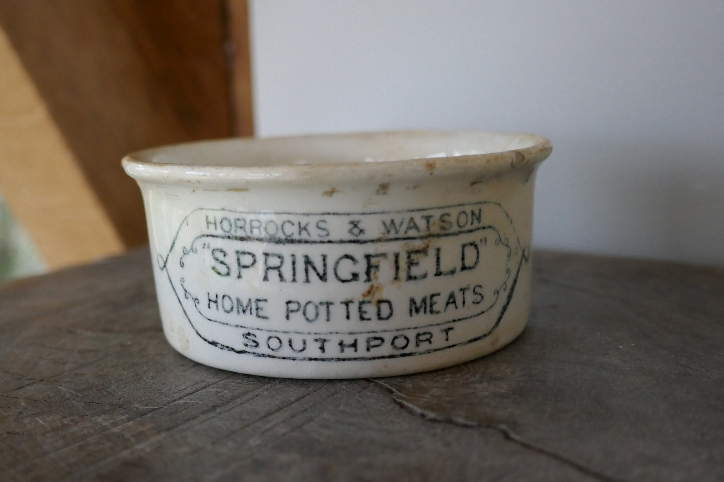 Antique Jar - Potted Meat Jar - English Advertising Pot - Antique Marmalade jar - Jam Jar - Antique Kieller Jar - Jam Pot - Farmhouse Decor