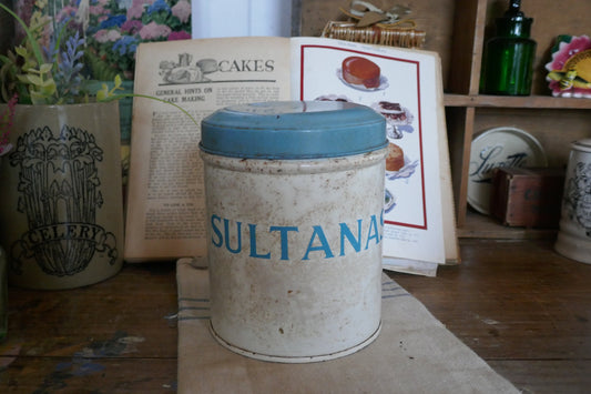 Vintage Tala Sultanas Tin - Vintage Canister - Tala Tin - Canister - Kitchen Canister - Vintage Tala Tin - Sultanas Jar - Farmhouse Decor