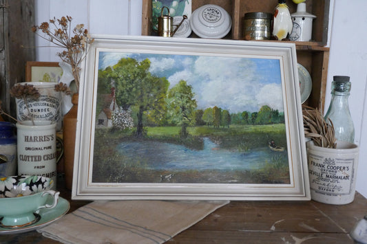 Vintage English Oil Painting - Oil Painting - English Painting - Wall Decor - Vintage English Painting - Old Oil Panting - Oil Planting