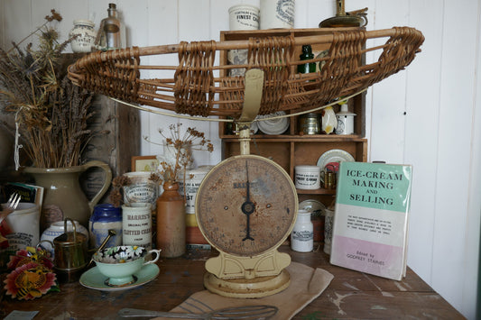 RARE HUGE Baby Weighing Scale- Salter Baby Scales - Kitchen Scale - Vintage Scale - Cream Scales - Farmhouse Decor - Scales -Kitchen