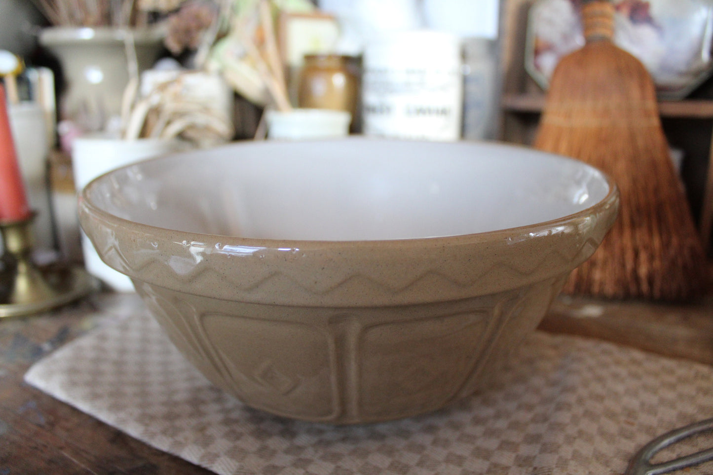 Vintage Mixing Bowl - Stoneware Mixing Bowl - Vintage English Mixing Bowl - Farmhouse - Bowl - Stoneware Bowl - Mixing Bowl  Mason Cash bowl