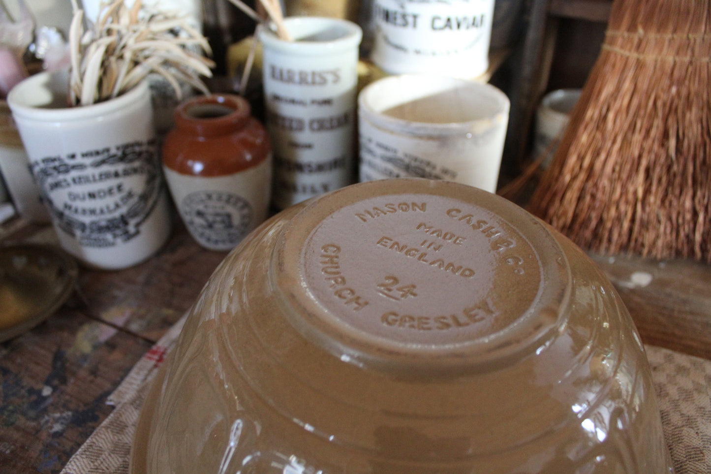 Vintage Mixing Bowl - Stoneware Mixing Bowl - Vintage English Mixing Bowl - Farmhouse - Bowl - Stoneware Bowl - Mixing Bowl  Mason Cash bowl