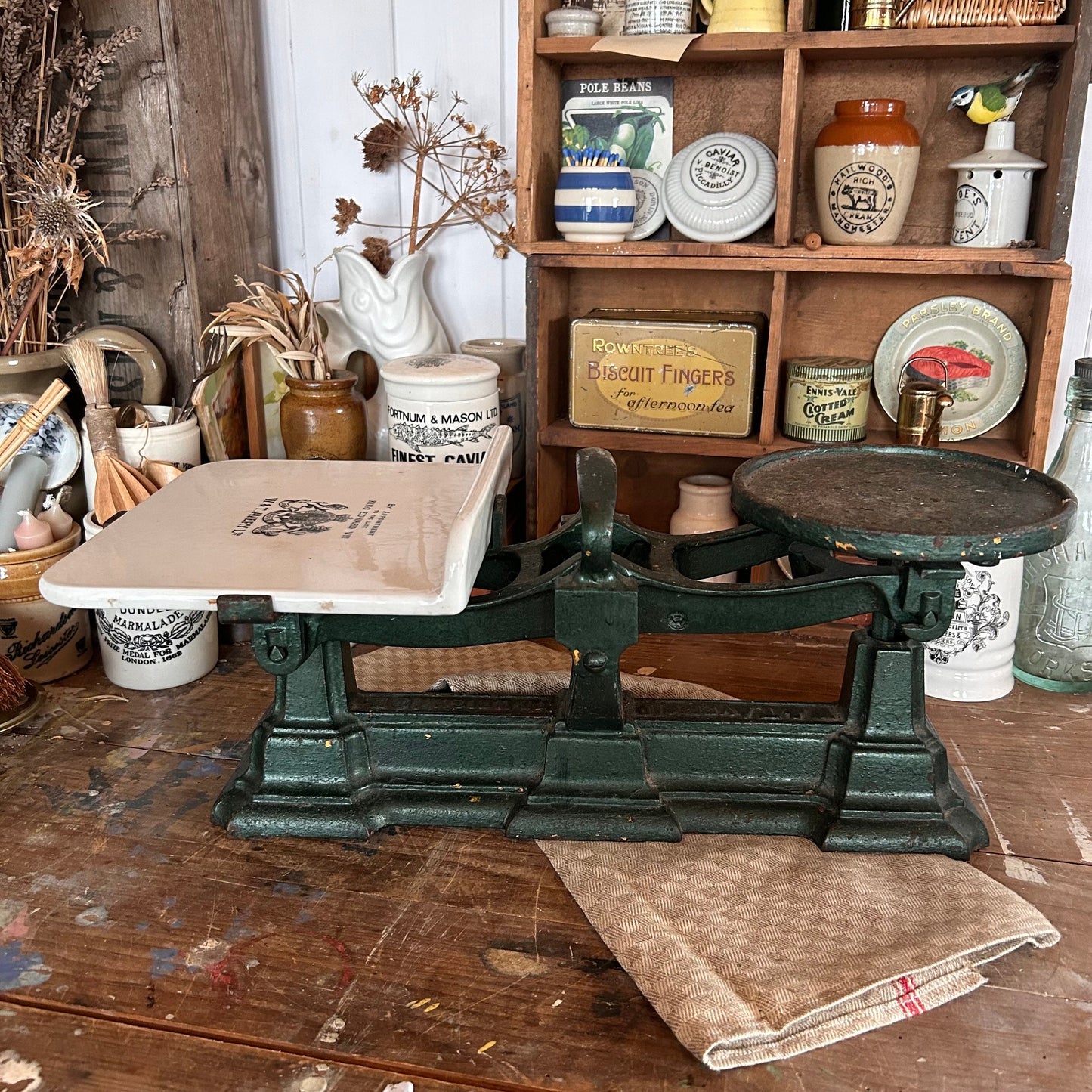 Antique Scale, Antique English Scale, Antique Scales, Weighing Scales, Antique Shop Scales, Kitchen Scale, Vintage Scale, Farmhouse Scale