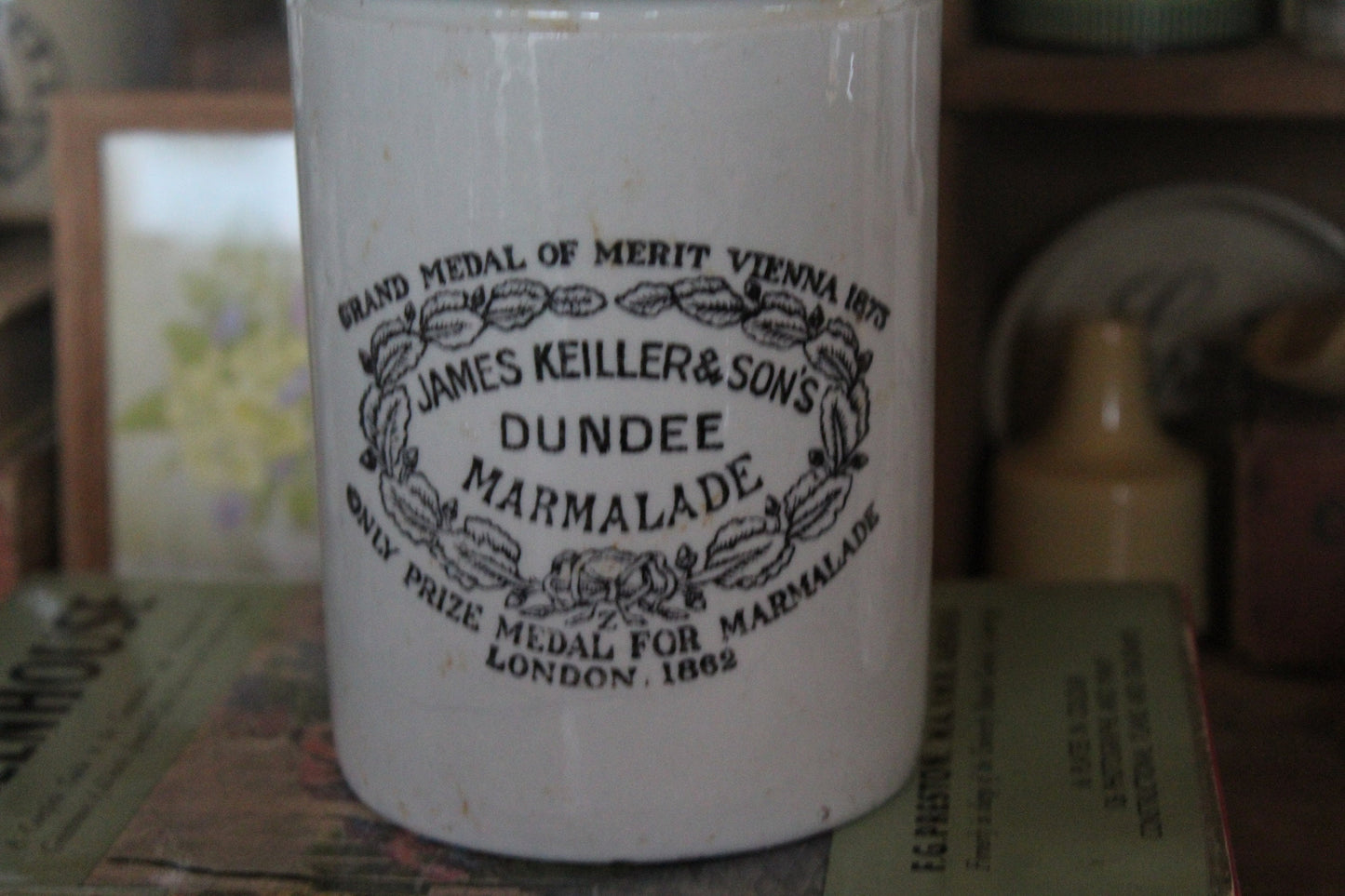 Large Antique Jar, Marmalade Jar, Large Dundee Marmalade 2lb, Antique Marmalade jar, Jam Jar, Kieller Jar, Antique Kieller 2lb Marmalade Pot