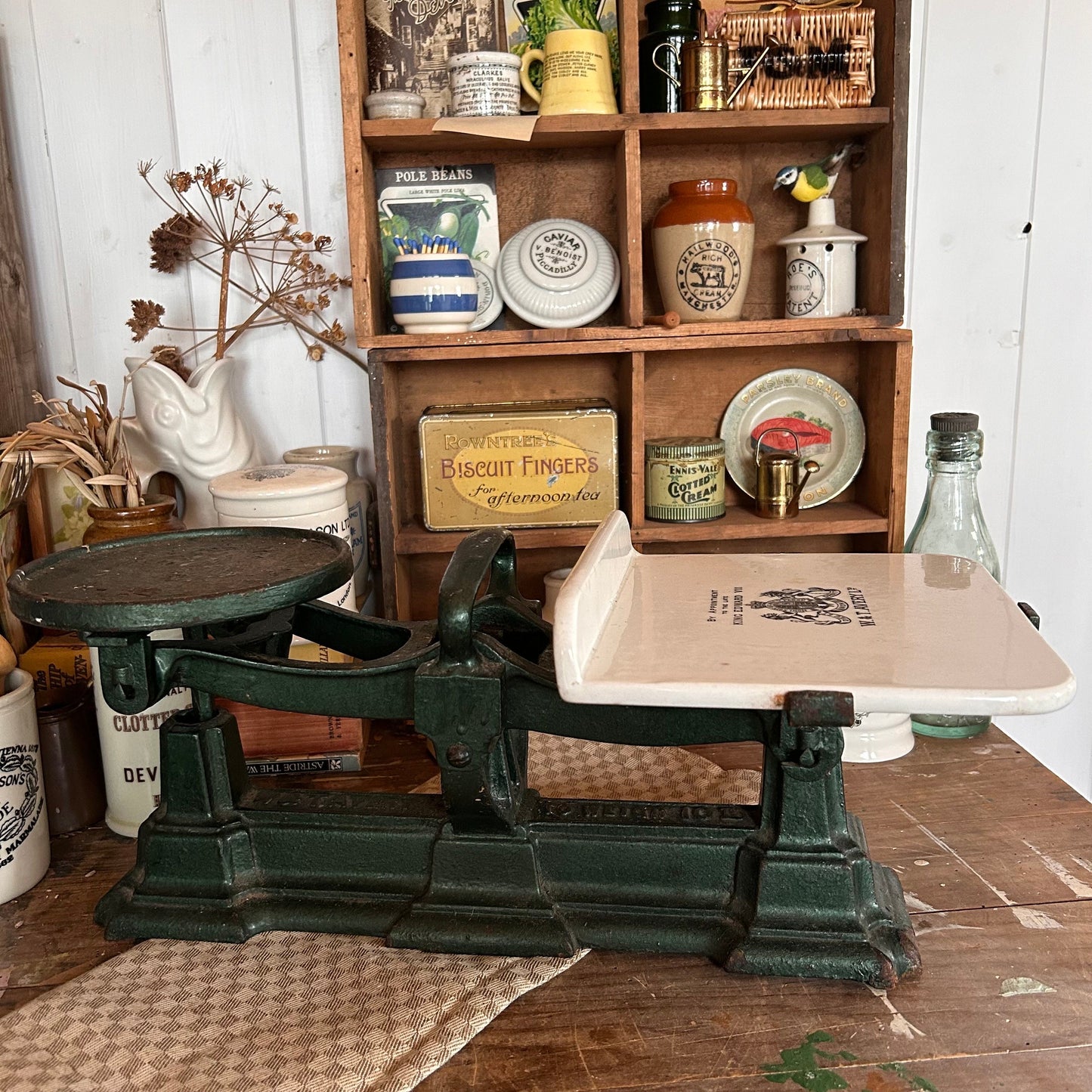 Antique Scale, Antique English Scale, Antique Scales, Weighing Scales, Antique Shop Scales, Kitchen Scale, Vintage Scale, Farmhouse Scale