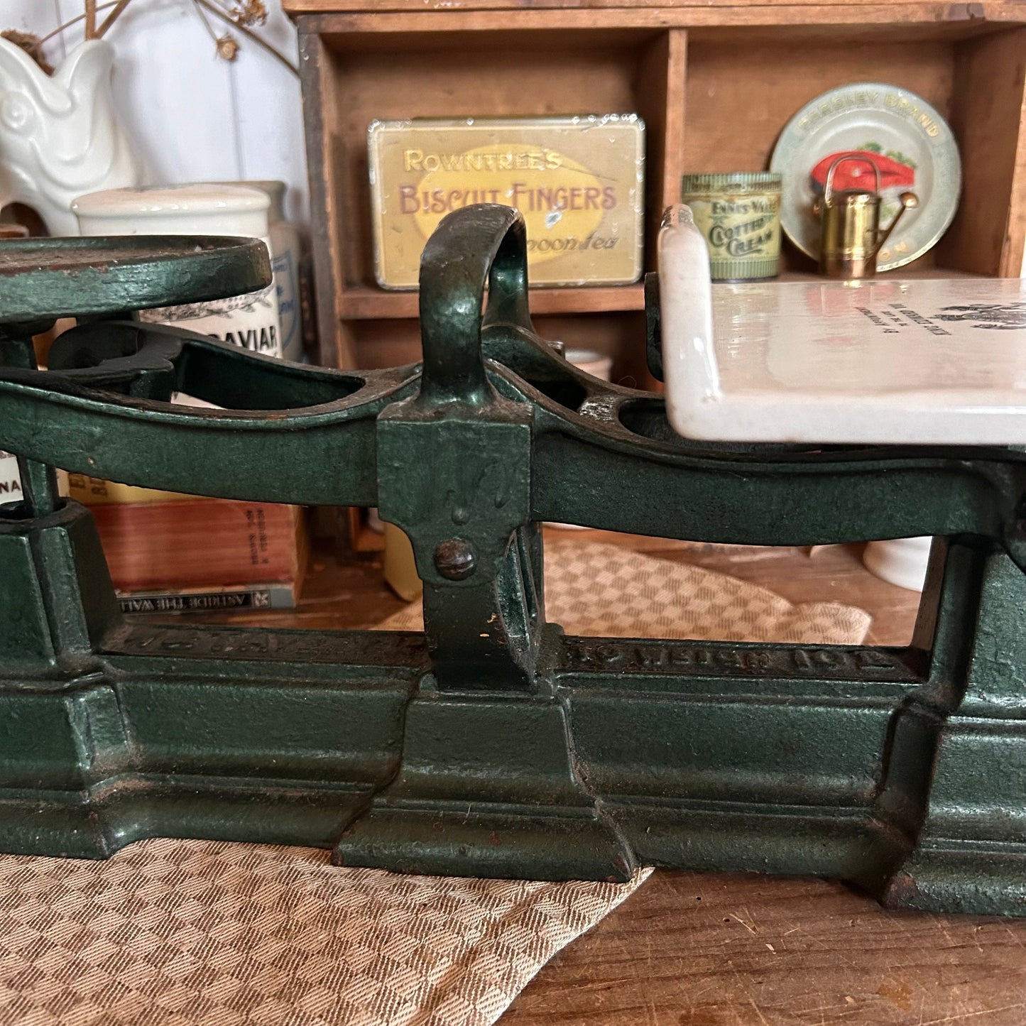 Antique Scale, Antique English Scale, Antique Scales, Weighing Scales, Antique Shop Scales, Kitchen Scale, Vintage Scale, Farmhouse Scale