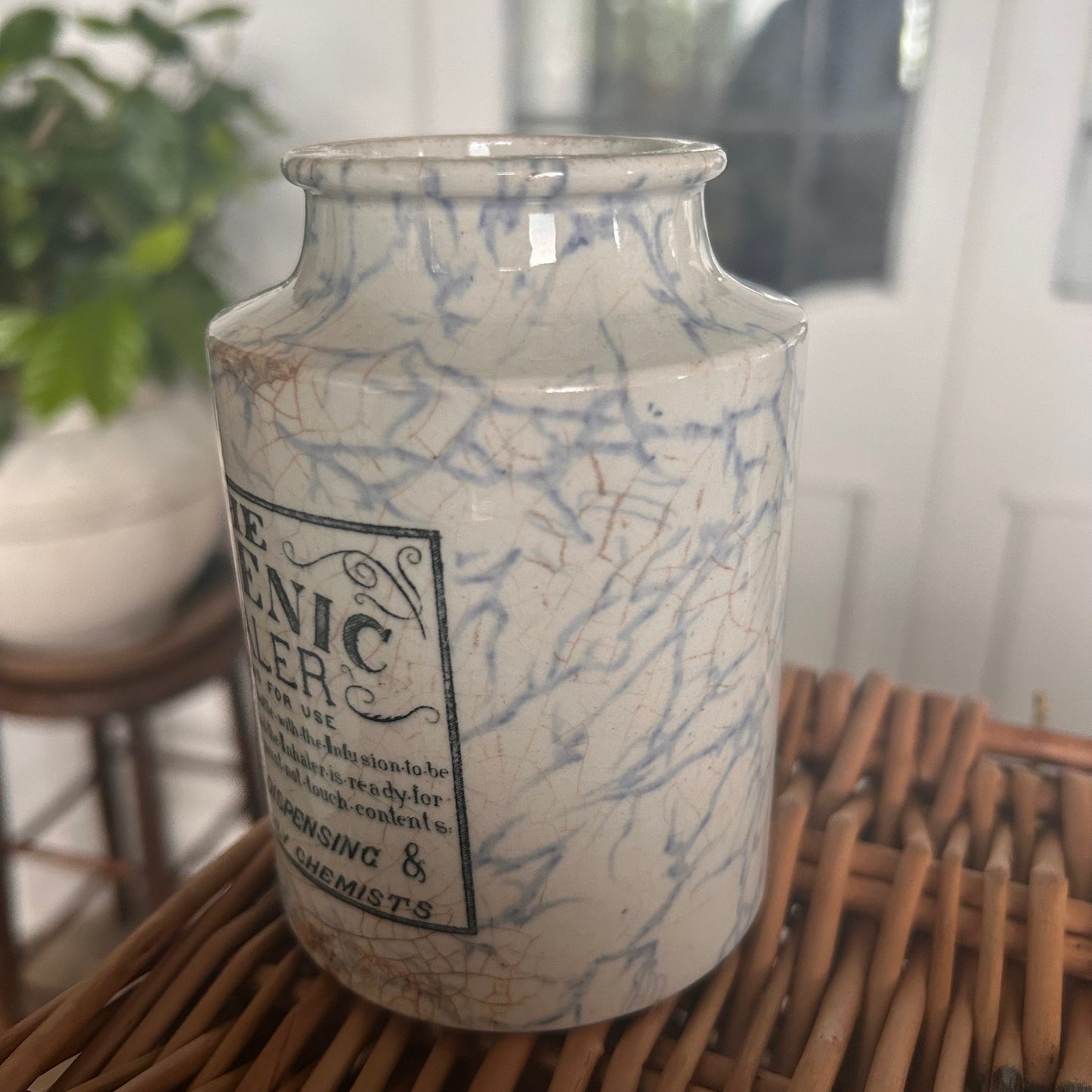 RARE Antique Boots Cash Chemist Antique Apothecary Pot - Antique Advertising Jar - Chemist Jar - boots the chemist Pot  - apothecary jar