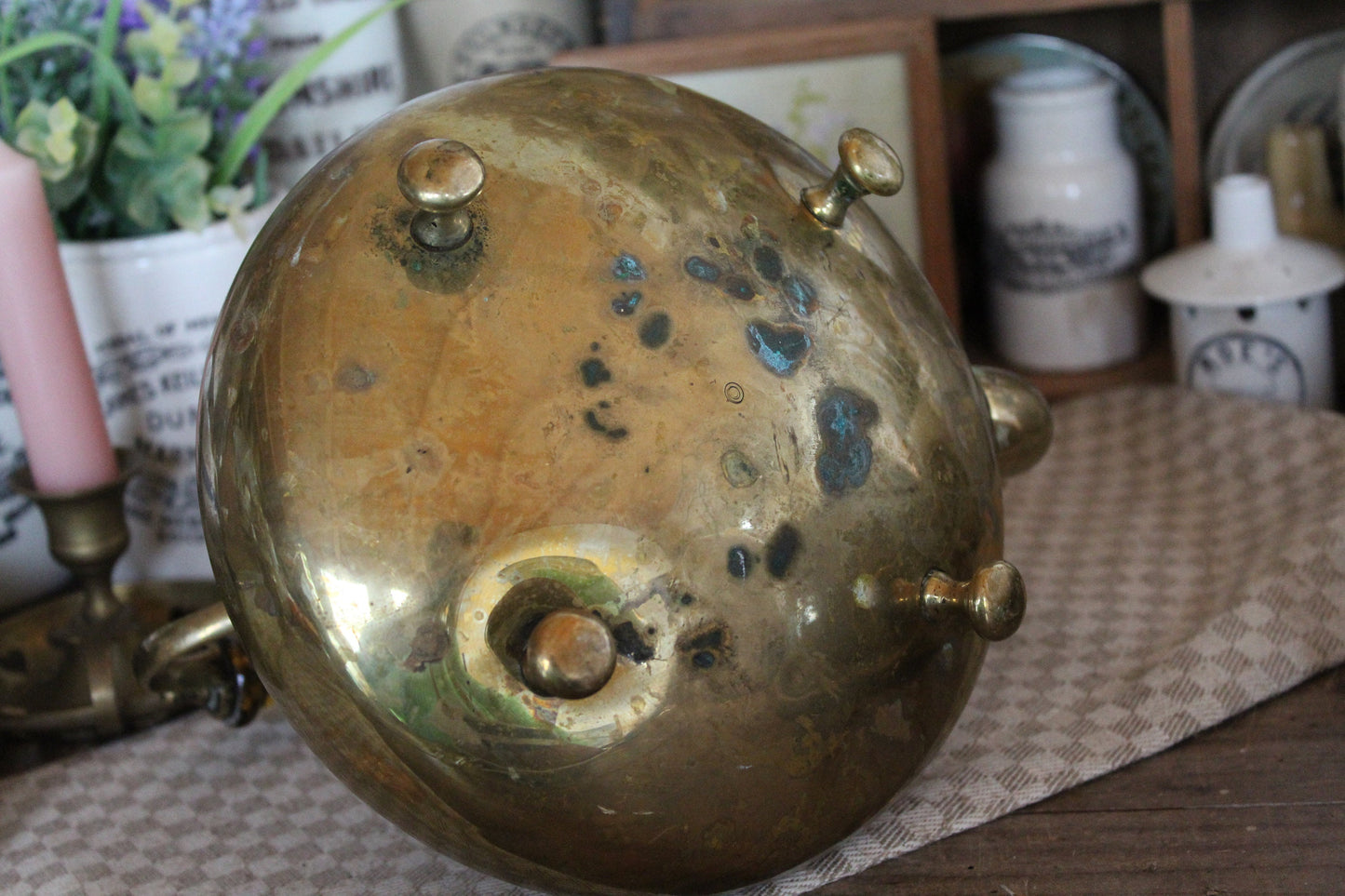 Antique Tea Kettle - Antique Brass Kettle, Copper Kettle, Antique Copper Tea Pot, Antique Copper, Tea pot, Copper stove Kettle, Teapot