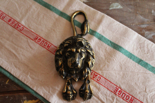 Vintage Brass Door Knocker - Lion Door Knocker - Antique Lion Door Knocker - Brass door knocker - Antique Brass Knocker - Lion Knocker