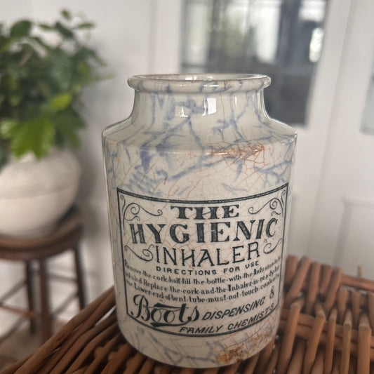 RARE Antique Boots Cash Chemist Antique Apothecary Pot - Antique Advertising Jar - Chemist Jar - boots the chemist Pot  - apothecary jar