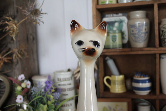 Retro Vintage Cat Figurine - Large Size - Cat Figure - Mid Century Cat Figurine - Retro Cat Figurine - Ceramic Cat - Vintage Cat