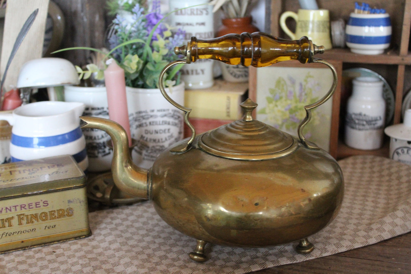 Antique Tea Kettle - Antique Brass Kettle, Copper Kettle, Antique Copper Tea Pot, Antique Copper, Tea pot, Copper stove Kettle, Teapot