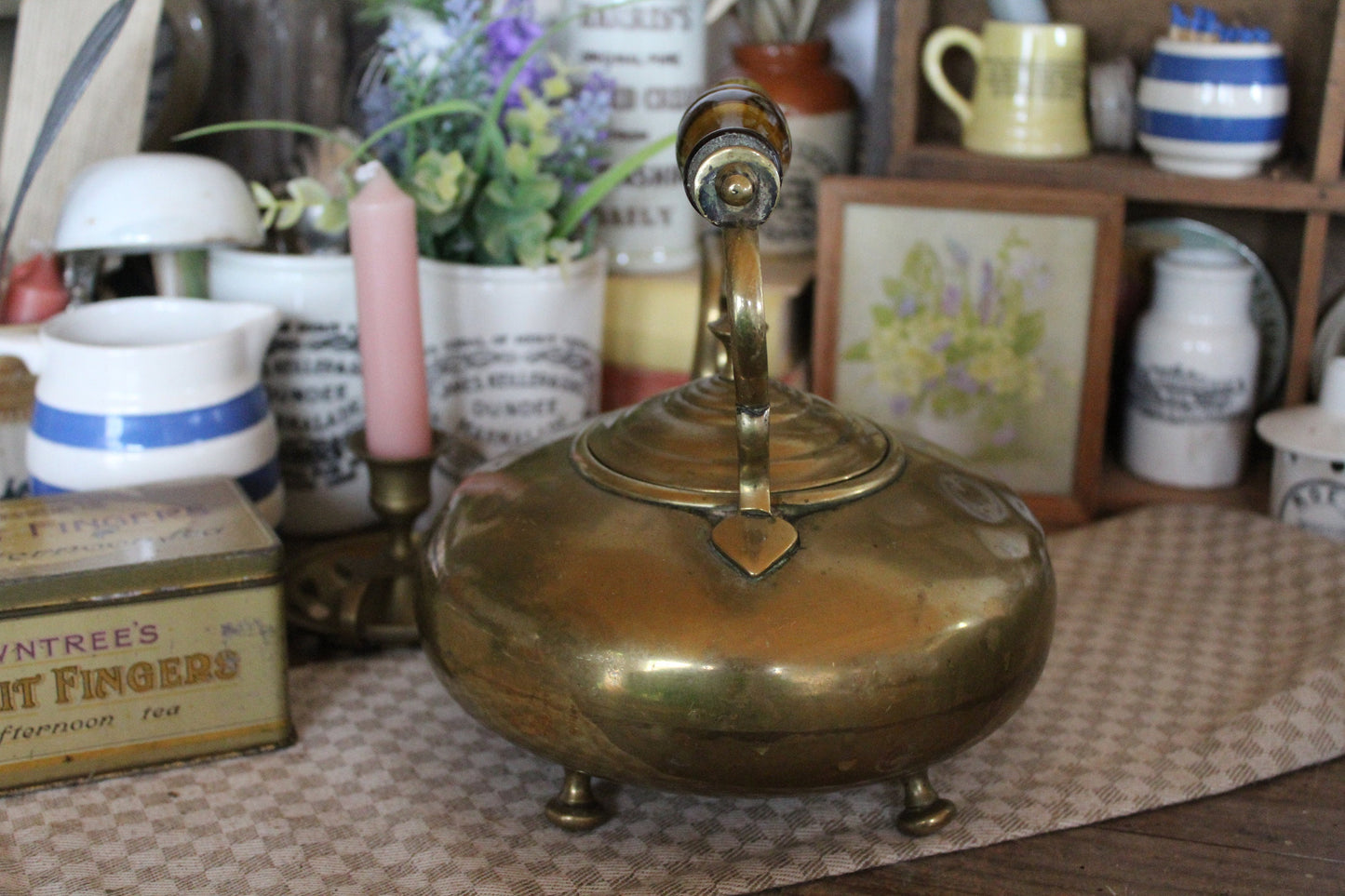 Antique Tea Kettle - Antique Brass Kettle, Copper Kettle, Antique Copper Tea Pot, Antique Copper, Tea pot, Copper stove Kettle, Teapot