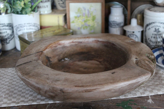 Rustic Vintage Wooden Bowl, Rustic Wooden Bowl, Primitive Bowl, Wooden Bowl, Decorative Bowl, Fruit Bowl, Rustic Bowl, Farmhouse Decor, Bowl