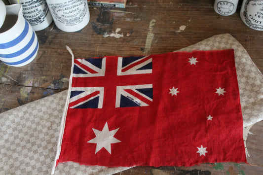 Mini Vintage Australian Flag - Australian Red Ensign Flag - Commonwealth Flag - Vintage Flag -British Made 1930s - British Flag -Union Jack