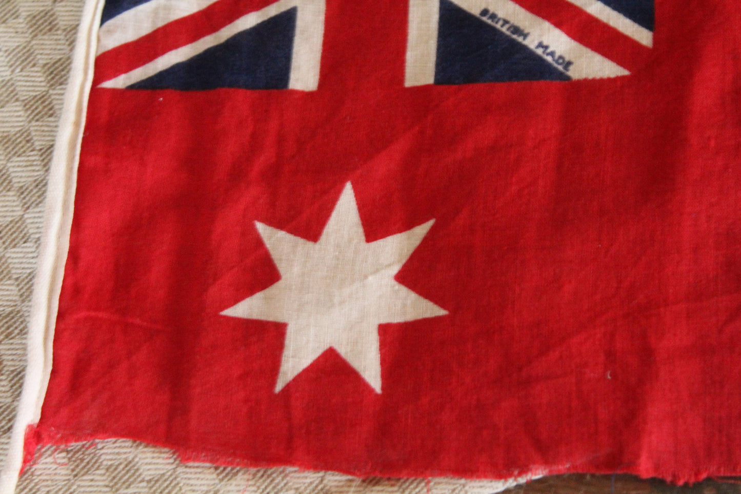 Mini Vintage Australian Flag - Australian Red Ensign Flag - Commonwealth Flag - Vintage Flag -British Made 1930s - British Flag -Union Jack