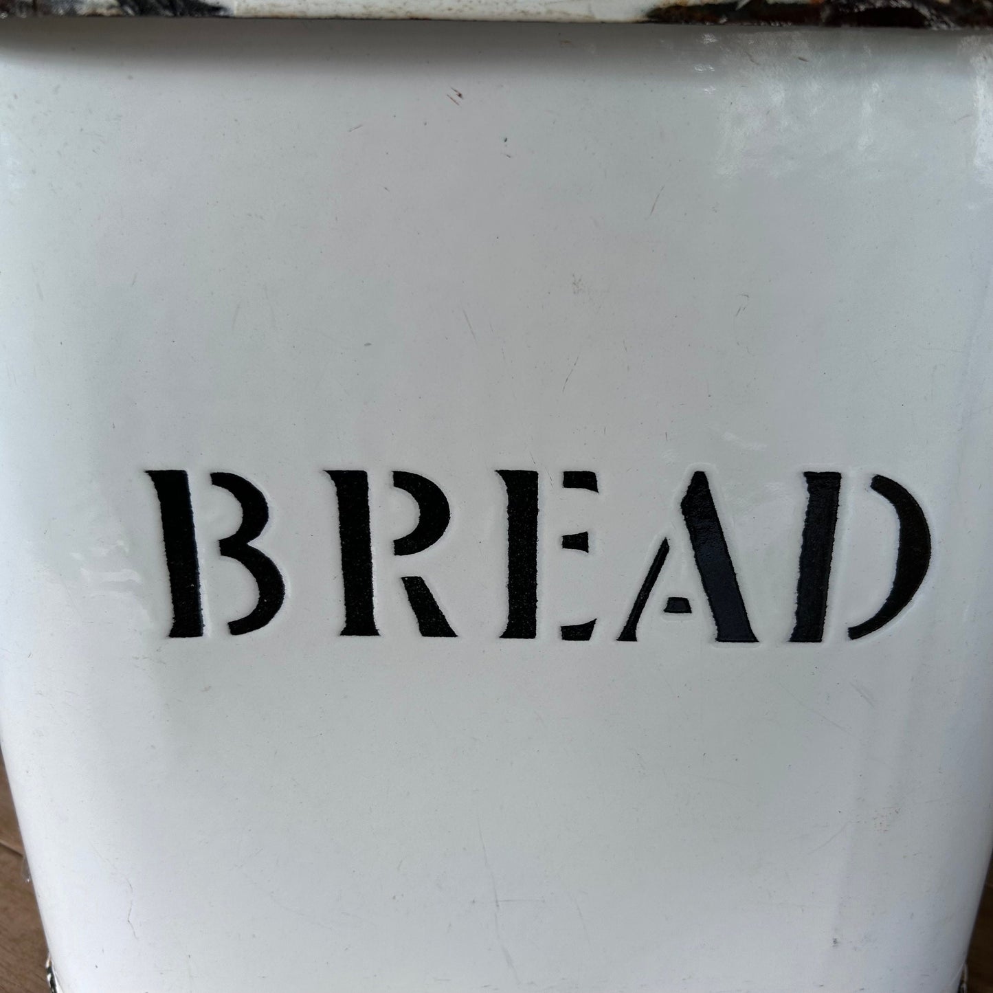 Vintage White Bread Box, White Enamel Bread Box, White Bread Bin, English Bread Box, English Enamel, Enamel Bread Box, White Enamel Canister