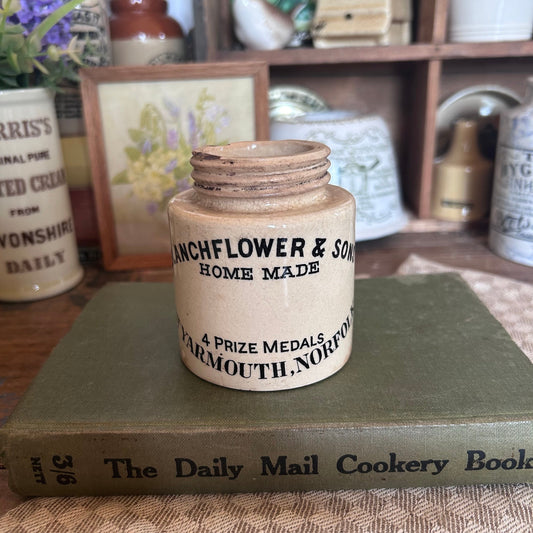 English Advertising Pot, Marmalade Jar, Ironstone Pot, Antique Marmalade jar, farmhouse, Kieller Jar, Advertising Crock, Dundee pot, jars