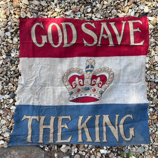 RARE British Flag, God Save the King Flag, Decorative  British Flag, Vintage Flag, God Save the King Flag, UK Flag,  Union Jack 1930s