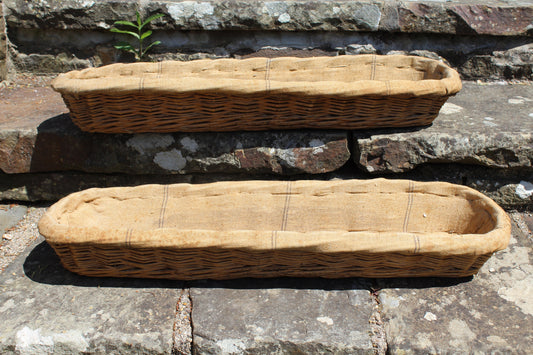 Vintage French Baguette Basket, French bread basket, baguette basket, vintage wicker basket, french basket, wicker bread basket, storage