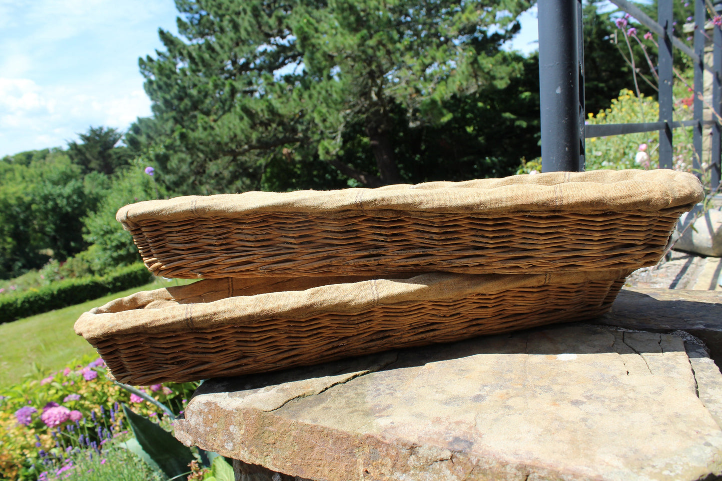 Vintage French Baguette Basket, French bread basket, baguette basket, vintage wicker basket, french basket, wicker bread basket, storage