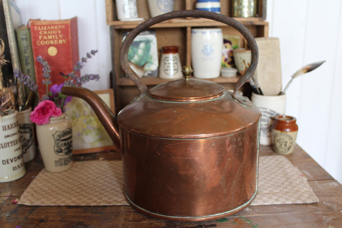 Copper Tea Kettle, Antique Copper Kettle, Copper Kettle, Antique Copper Tea Pot, Antique Copper, Tea pot, Copper stove Kettle, Teapot