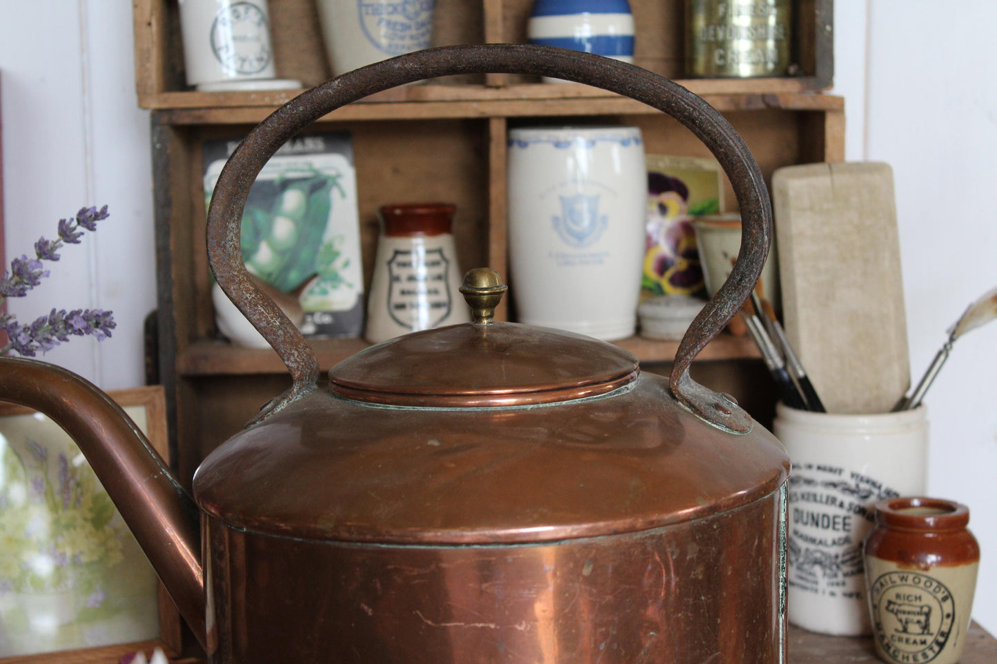 Copper Tea Kettle, Antique Copper Kettle, Copper Kettle, Antique Copper Tea Pot, Antique Copper, Tea pot, Copper stove Kettle, Teapot