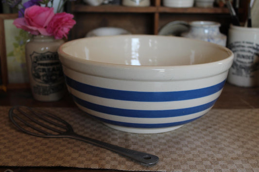 Vintage Blue and White Stripped Bowl, Sadler blue and white, Mixing Bowl, Vintage mixing Bowl, Cornishware mixing bowl, Baking, kitchen Bowl