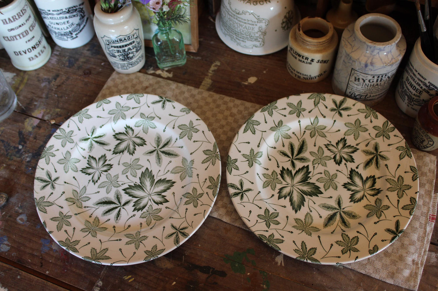 Vintage Ironstone plates, English Ironstone plates, serving plates, floral plates, wall plates, autumn, fall, Side Plates, vintage plates,