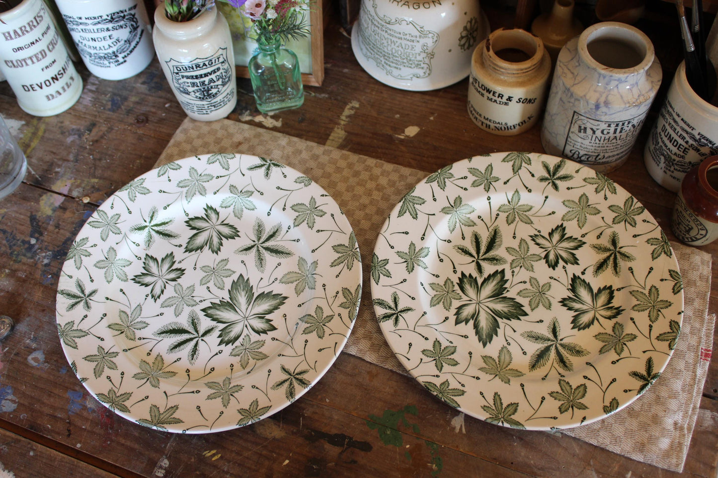 Vintage Ironstone plates, English Ironstone plates, serving plates, floral plates, wall plates, autumn, fall, Side Plates, vintage plates,