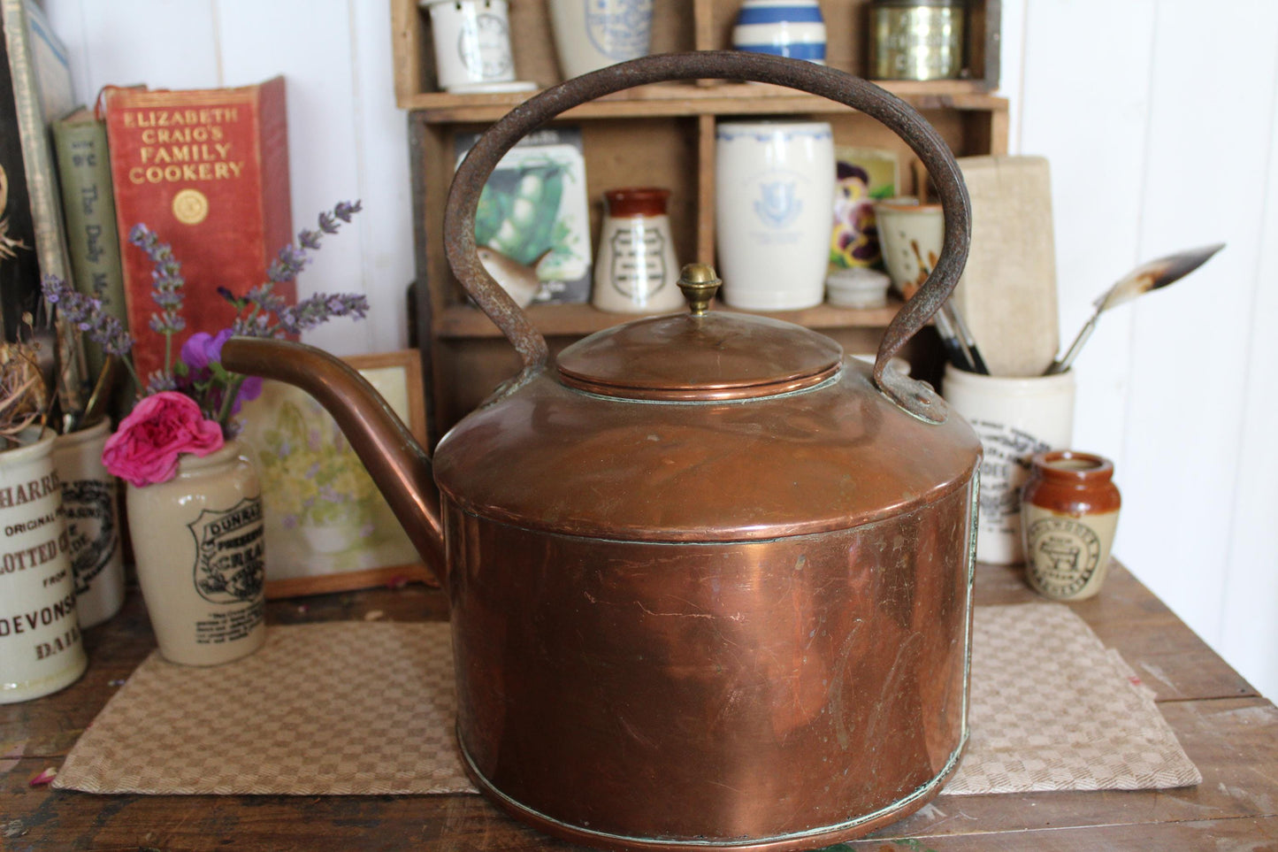 Copper Tea Kettle, Antique Copper Kettle, Copper Kettle, Antique Copper Tea Pot, Antique Copper, Tea pot, Copper stove Kettle, Teapot