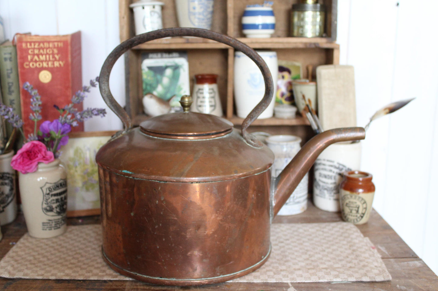 Copper Tea Kettle, Antique Copper Kettle, Copper Kettle, Antique Copper Tea Pot, Antique Copper, Tea pot, Copper stove Kettle, Teapot