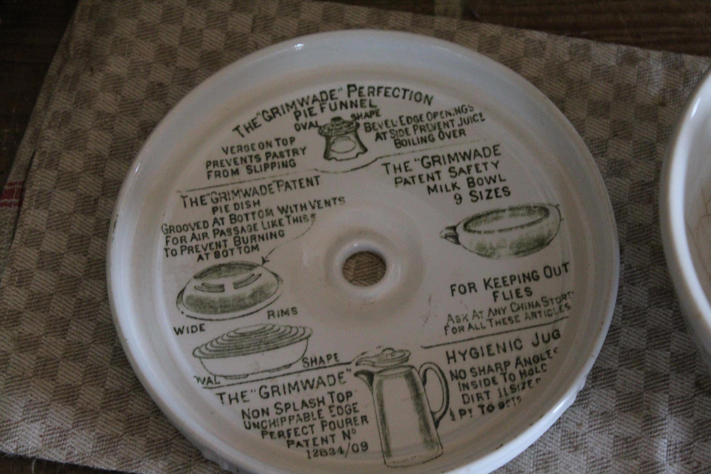 Antique Quick Cooker Pudding Bowl Antique Advertising, Antique Cookware Antique Bakeware Grimwades, Farmhouse Decor, British Advertising pot