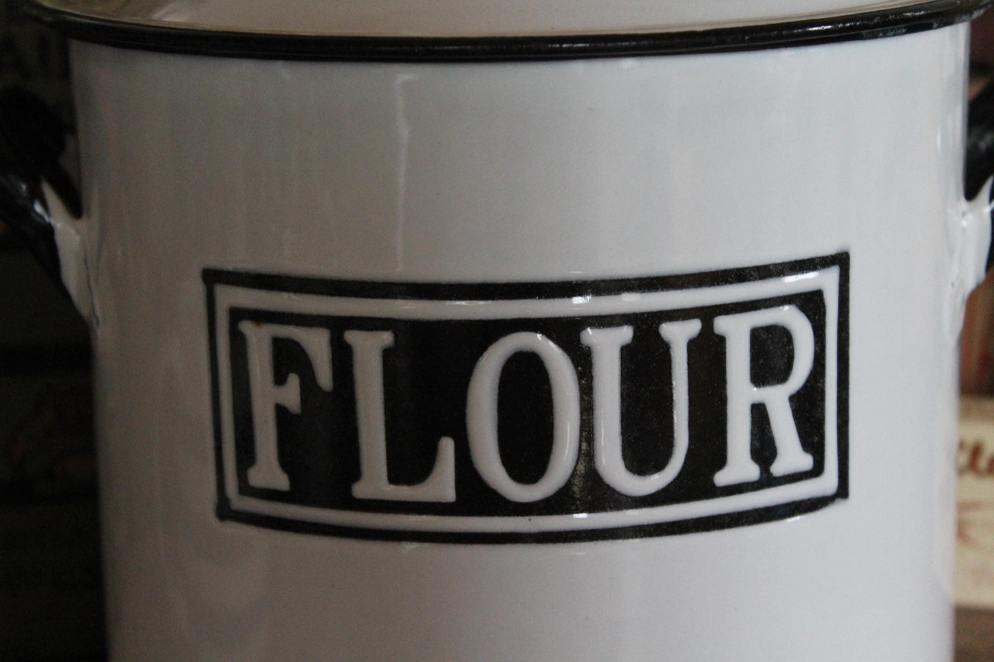 Vintage Enamel Flour Bin, Vintage Flour Bin, Flour Store, Flour Bin, White Enamel Flour Bin, Vintage Flour Canister, Kitchen Cansiters