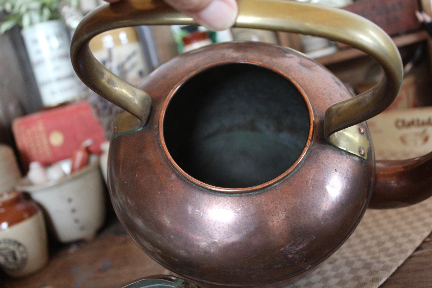 Antique Copper Kettle, Copper Kettle, Antique Copper Teapot, Antique Copper Tea Kettle, Copper stove Kettle, Antique kitchenware, Tea Kettle